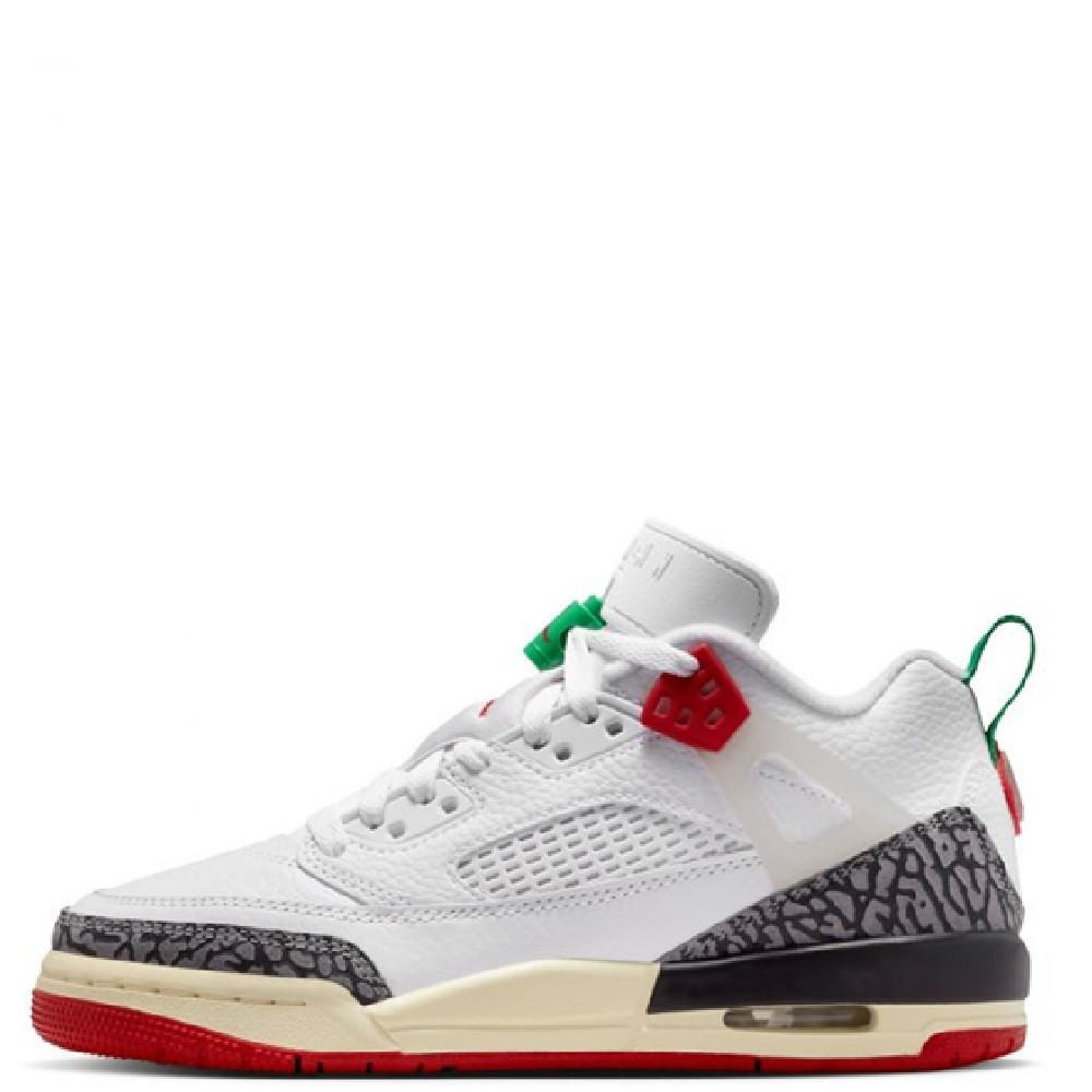 Big Kid’s Jordan Spizike Low White/Varsity Red-Coconut Milk (FQ3950 109)
