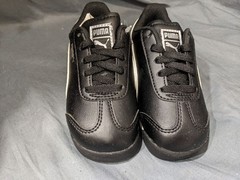 Puma Toddlers Roma Basic Inf Sneakers Lace Up Black/white Size 7 NEW IN BOX!