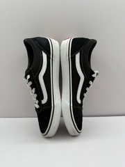 Size 5.5 – Vans Old School Black White Suede Low Top Lace up Sneaker 508731