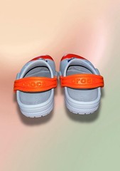 Crocs Rocket Ship Gray Orange Kids C7 Toddler Space Clogs EUC Unisex