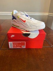 NEW SHOES NIKE AIR MAX BOLT (PSE) WHITE/BRIGHTCRIMSON SIZE 1.5 -13C CW1627 103