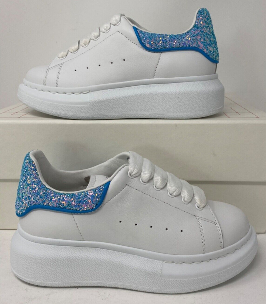 Alexander McQueen Designer Sneakers Shoes Kids Children Size 12.5 30C $350 White