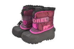 Sorel Snow Commander Boots Kids Size 11 Purple Dahlia Insulated Snow Winter
