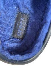 Kids‘ Junior’s Classic Fleece Lined Crocs Clog Navy Blue Blue J1