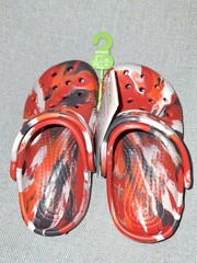 Croc Toddler Classic Marble Clog Size 8C Red/Black/Gray/White 206838-7CO NWT