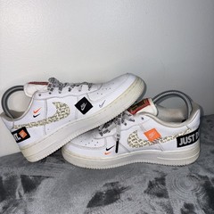 Nike Air Force 1 Just Do It Pack JDI White Black Orange (AO3977-100) 5.5Y/W7