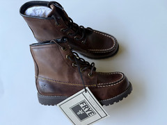 FRYE Dakota Mid Lace Brown Leather Kids Boots Sz 13.5