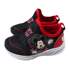 Mickey Mouse Red & Black Slip on Sneakers Lights Sz 7
