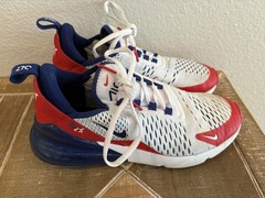 Size 6Y – Nike Air Max 270 Low Red Blue White Kids Youth Shoes USA Patriotic