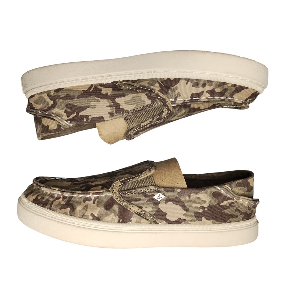Sperry Top-Sider Sneakers Youth US Size 2M Multi Camouflage Memory Foam Slip On