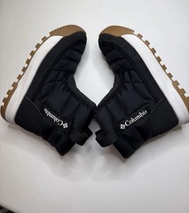 Columbia Snowtrot Mid Waterproof Pull On Boot Black Insulated Fleece Youth 3
