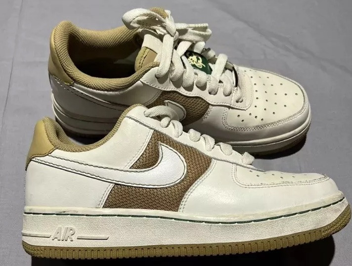 Nike Air Force 1 GS Cloverdale Park 2006 White Hay Pine Green Youth Size 5