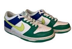 Nike Dunks Low Top Purple Lime White Green Unisex Sneakers Youth Size 7