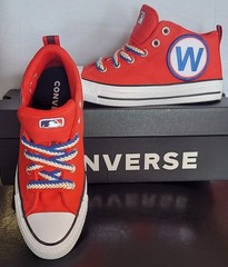 Chicago Cubs Converse All Star CTAS Malden Street Mid Red Cubs Kids 6 US A13151F