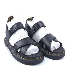 Dr. Martens VOSSIE J Black Leather Strappy Ankle Strap Sandals Kid’s Size 3