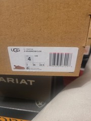 UGG K GOLDENSTAR CLOG Chestnut Suede Unisex Kids Shoes Size 4