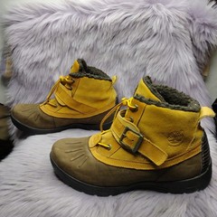 Timberland Youths Mallard Wp Chukka Wheat Brown Boot Kids Size 6.5