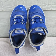 Nike Flex Contact 3 Hook & Loop Sneaker SZ 11.5C Blue Breathable AR4152-400