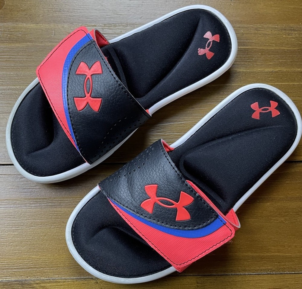 Under Armour UA Size 4 Youth Slides Ignite 3022728-002