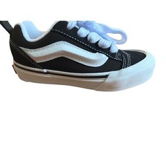 Vans Knu Skool Black True White Chunky Skate Shoes Kids Size 12 NWB