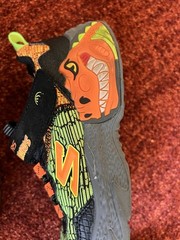 SKECHERS Skech-Saurus Dinosaur Sneakers Stretch Ties & strap Toddler Sz 3
