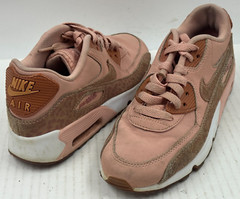 Nike Air Max 90 LTR SE Youth Sneakers 4.5 Pink Safari Athletic Shoes 897987-601