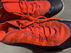 NIKE AIR MAX AXIS Orange Black Blue Logo Athletic Sneakers Sz 7Y 7 youth ❤️sj8m2