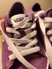 VANS Seldan Pop Lunar Rock Sneakers Shoes Logo Purple Youth Size 2 Worn Once EUC