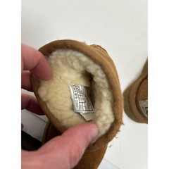 UGG Australia Kids Classic Short Chestnut Brown Suede Shearling Boots Sz 7 5251