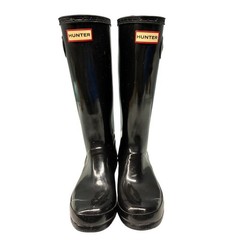 Hunter Original Gloss Tall Rain Boots Kids Black US 5B/6G Waterproof Classic