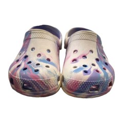 Crocs Classic Marbled Clog Kid’s Size C12 White/Pink/Blue Tye Dye