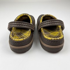 Crocs Cobbler Lined Kids Clogs Size 12 – 13 Brown Yellow Plaid Flannel Lining
