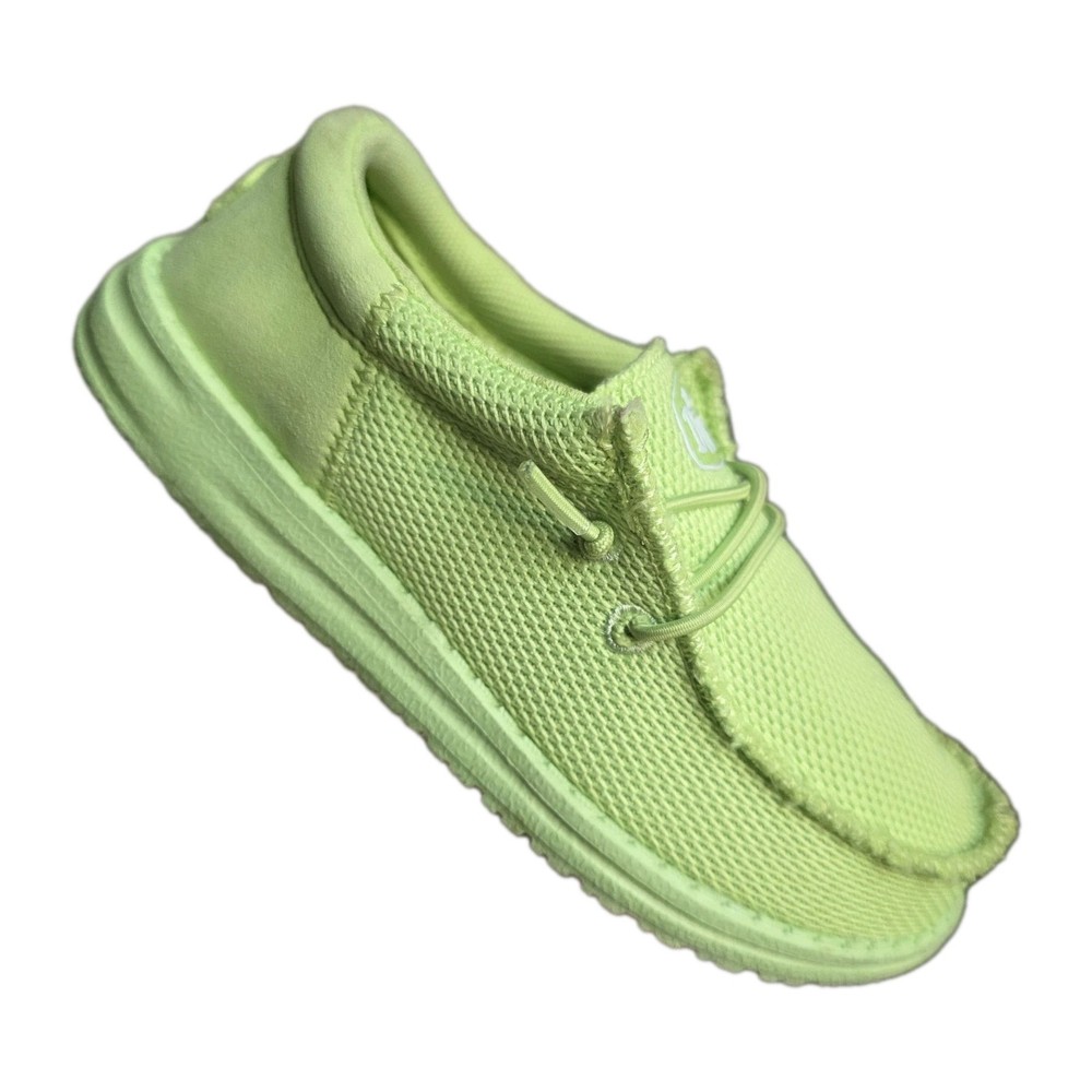 Hey Dude Wally Youth Funk Mono Volt Size 13 Kids Chartreuse Yellow