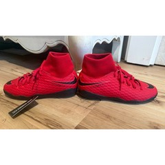 Nike HypervenomX Proximo II Dynamic Fit TF Turf Soccer Shoes Red Size 4Y
