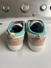 Jordan Air Jordan 1 Low SE Kids Sneakers 3Y FQ8093-100 White Gray Teal