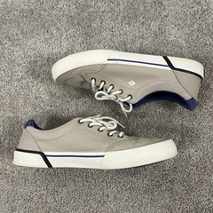 Sperry Kids Harbor Tide Tan Canvas Sneakers Size 6M Stone Basic Capsule Washable
