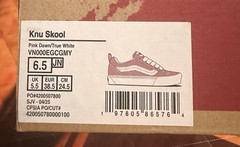 VANS Knu Skool Sneaker Pink Dawn True White Unisex Kids US 6.5 2025 VN000EGGGMY