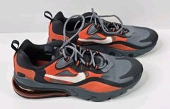 Nike Air Max 270 React Running Shoes Grey Orange ACG BQ0103-006 7Y