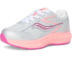 New Saucony Kids Cohesion Size 6.5W Silver/Coral Sneakers Shoes