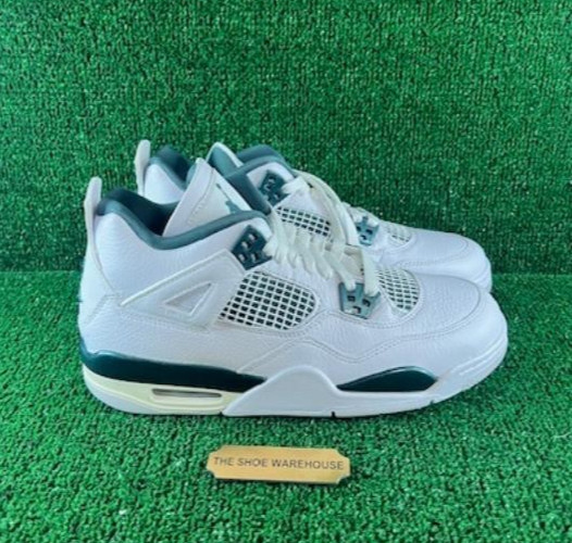 Nike Air Jordan 4 Retro White Green B-GRADE Shoe FQ8213-103 Size 5Y / WMNS 6.5