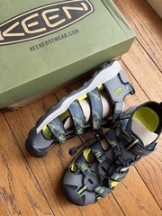 Keen Newport Neo H2 NWT Sea Moss/Steel Gray Youth 7 New In Box Sandals Shoes