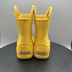 Crocs Handle It Rainboots Rubber Pull On Kids’ 8 Yellow