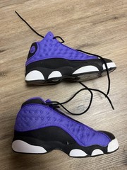 Jordan Purple/Black/White Mid Top Lace-Up Sneakers Unisex Kids US 7