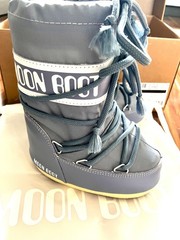 Moon Boot Jr Icon Nylon Elephant Grey Kids EU 23/26 US 7J/9.5J