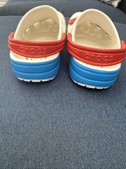 CROCS X HELLO KITTY Classic Clog Red/White/Blue Girls/Kids Sanrio sz C12 EUC