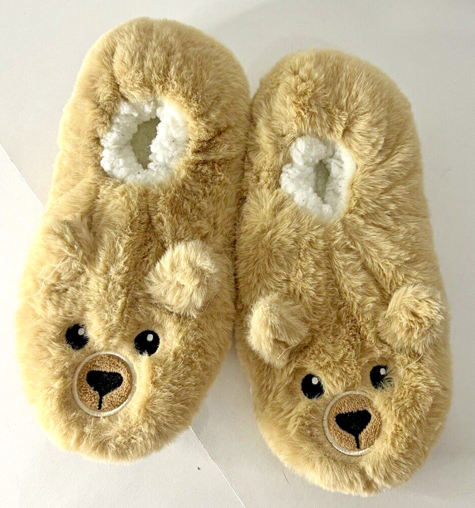 Brand New without box Soft and cute unisex Plush Bear House Shoes kids Size 7