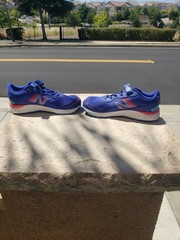​New Balance Kids 680v6 Hook & Loop Running Shoes Size 4.5 Blue Orange ABZORB