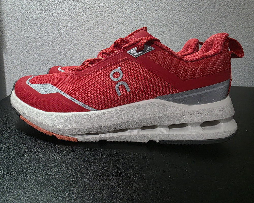 On Cloudnova Youth Sneakers Red/White/Gray/Black Unisex Kids US 4.5 EU 36.5
