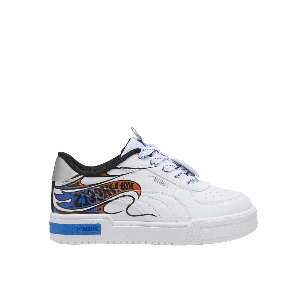 PUMA X Hot Wheels Ca Pro Graphic Lace Up Toddler Boys White Sneakers Casual Sh