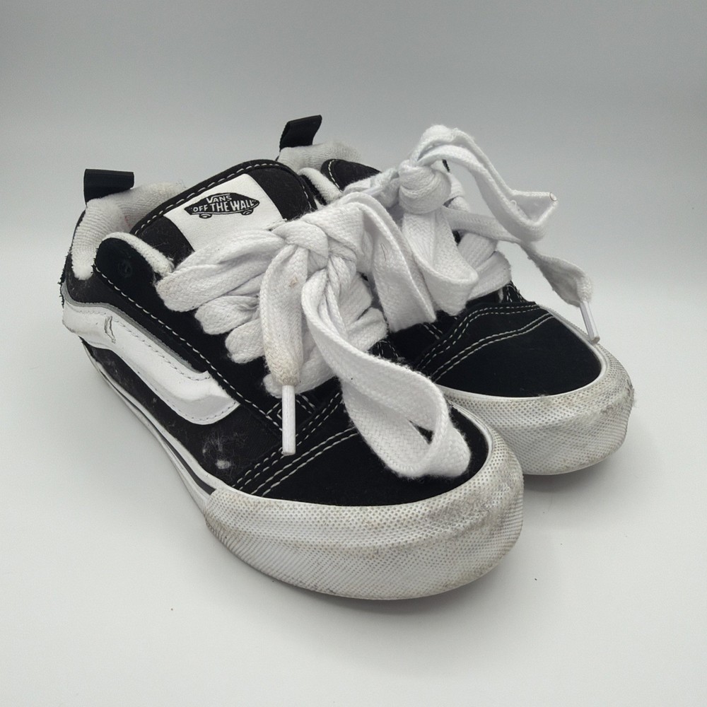 Toddlers Authentic Vans Shoes Size 12 (Black And White)